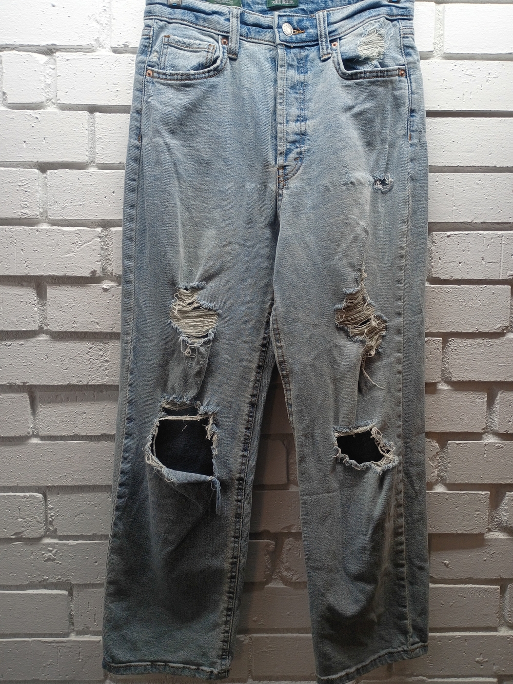wild fable Light Wash Distressed Straight-Leg Jeans